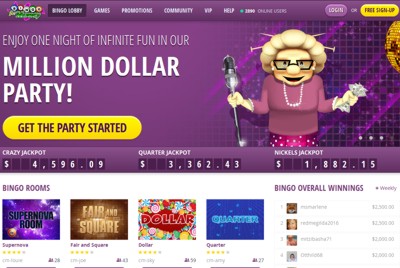 What are the slot games on bingo for money game